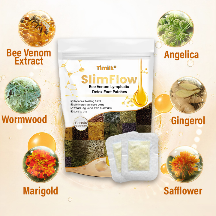 Timilk® SlimFlow Bee Venom Lymphatic Detox Foot Patches(A)