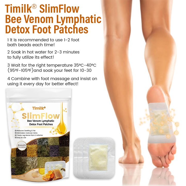 Timilk® SlimFlow Bee Venom Lymphatic Detox Foot Patches（A）